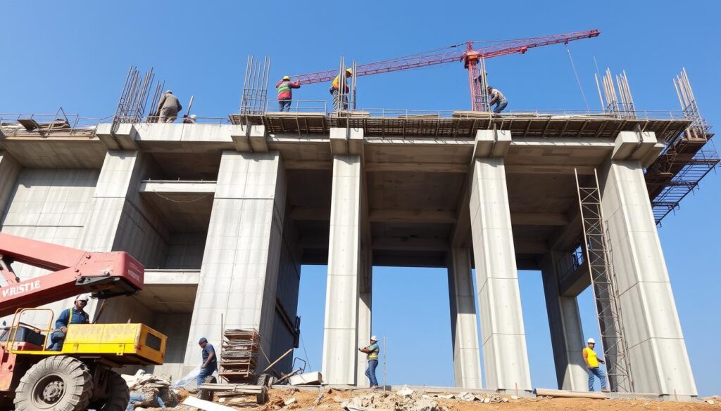 Image of RCC construction site in India